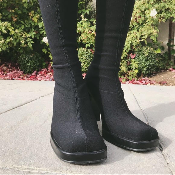 SOLD || VTG Go-Go Sock Boot W/ Square Toe - Picture 2 of 8